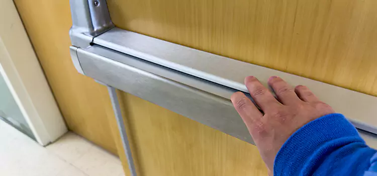 Installing a Push Bar on a Door Highland